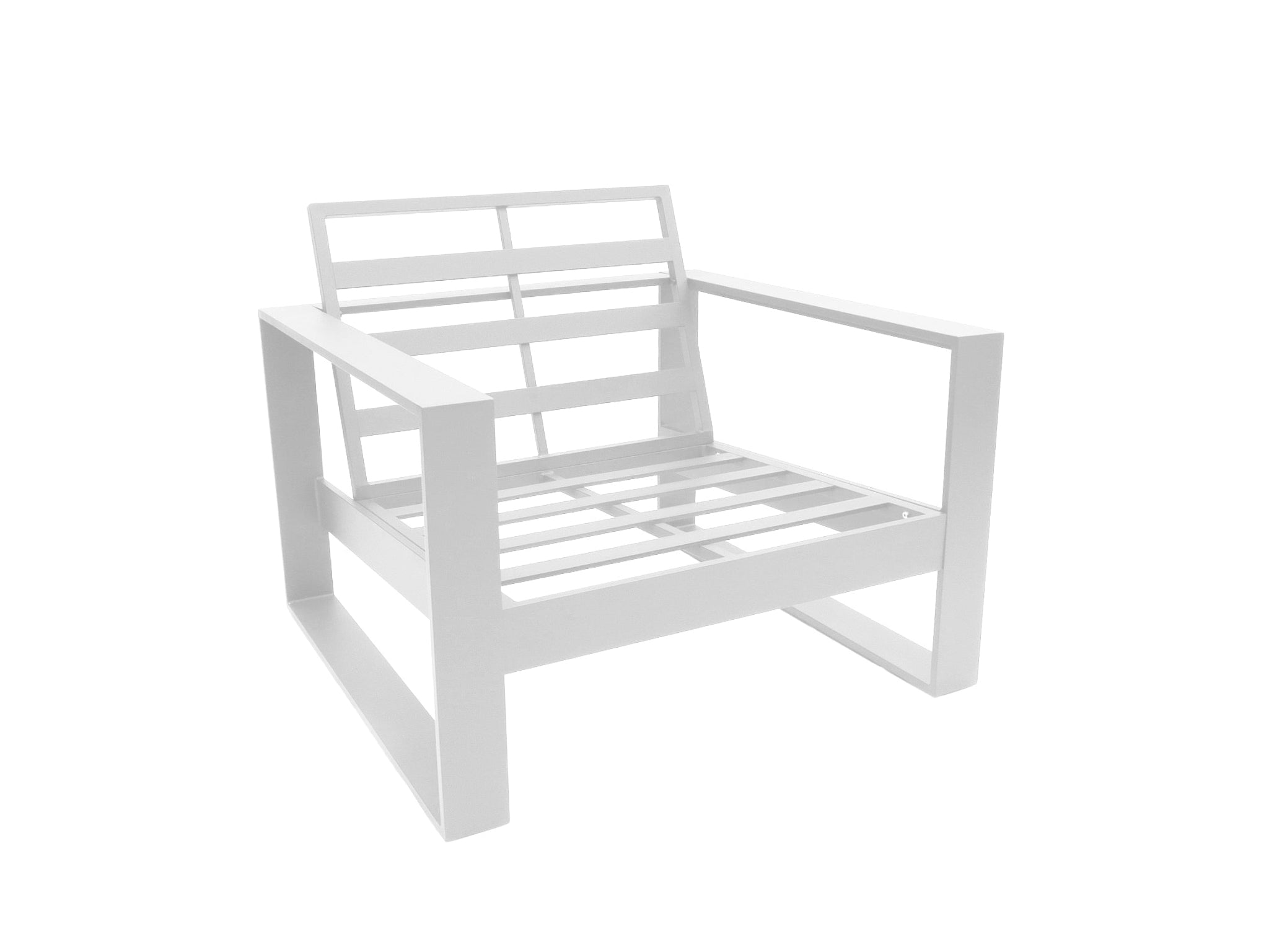 FurnitureOkay Manly Aluminium Outdoor Lounge Chair — White