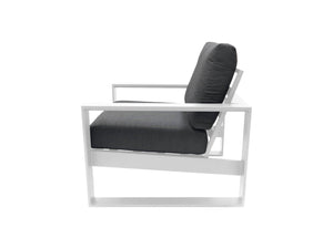 FurnitureOkay Manly Aluminium Outdoor Lounge Chair — White