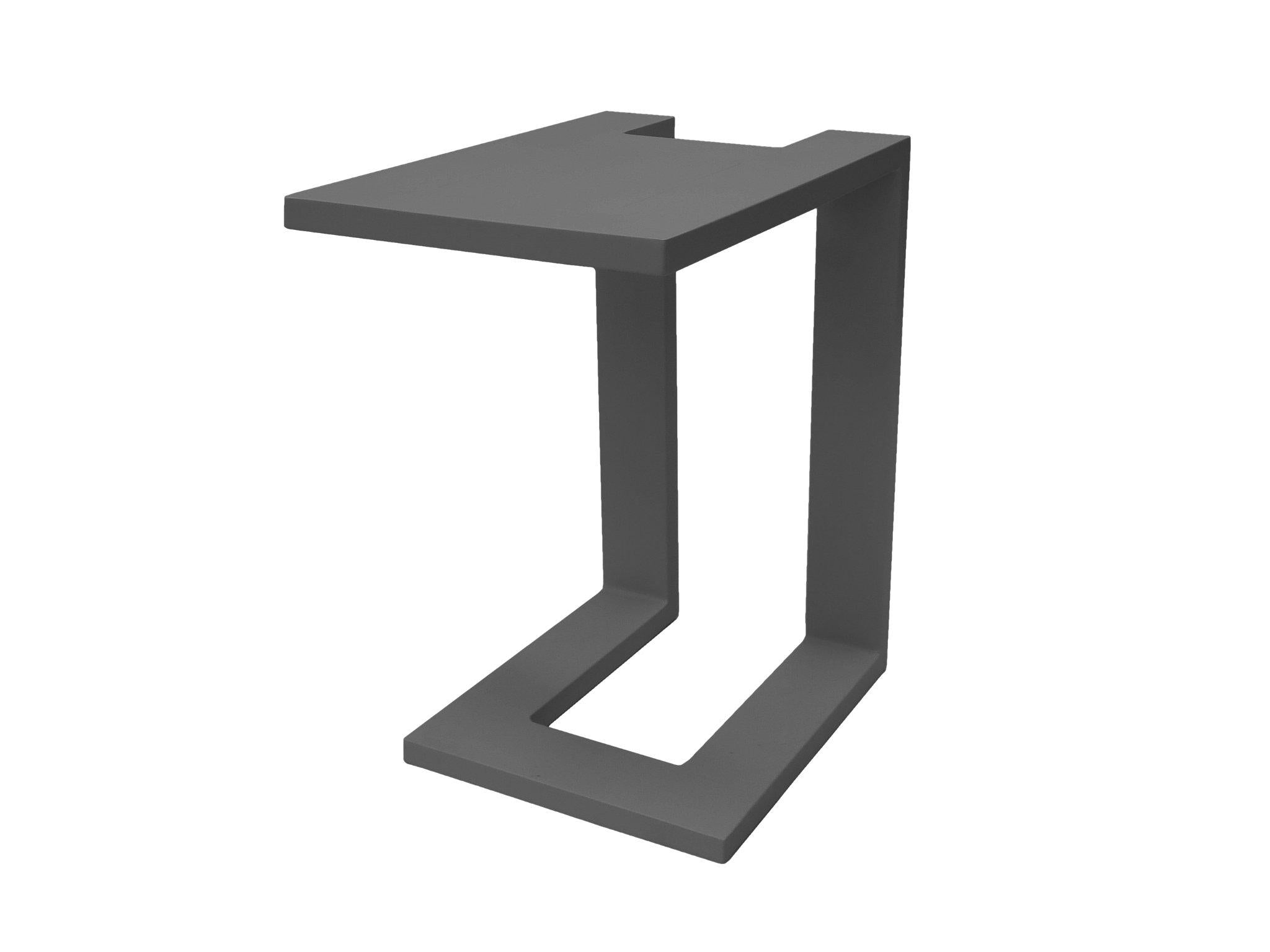 FurnitureOkay Manly Aluminium Outdoor Side Table — Charcoal