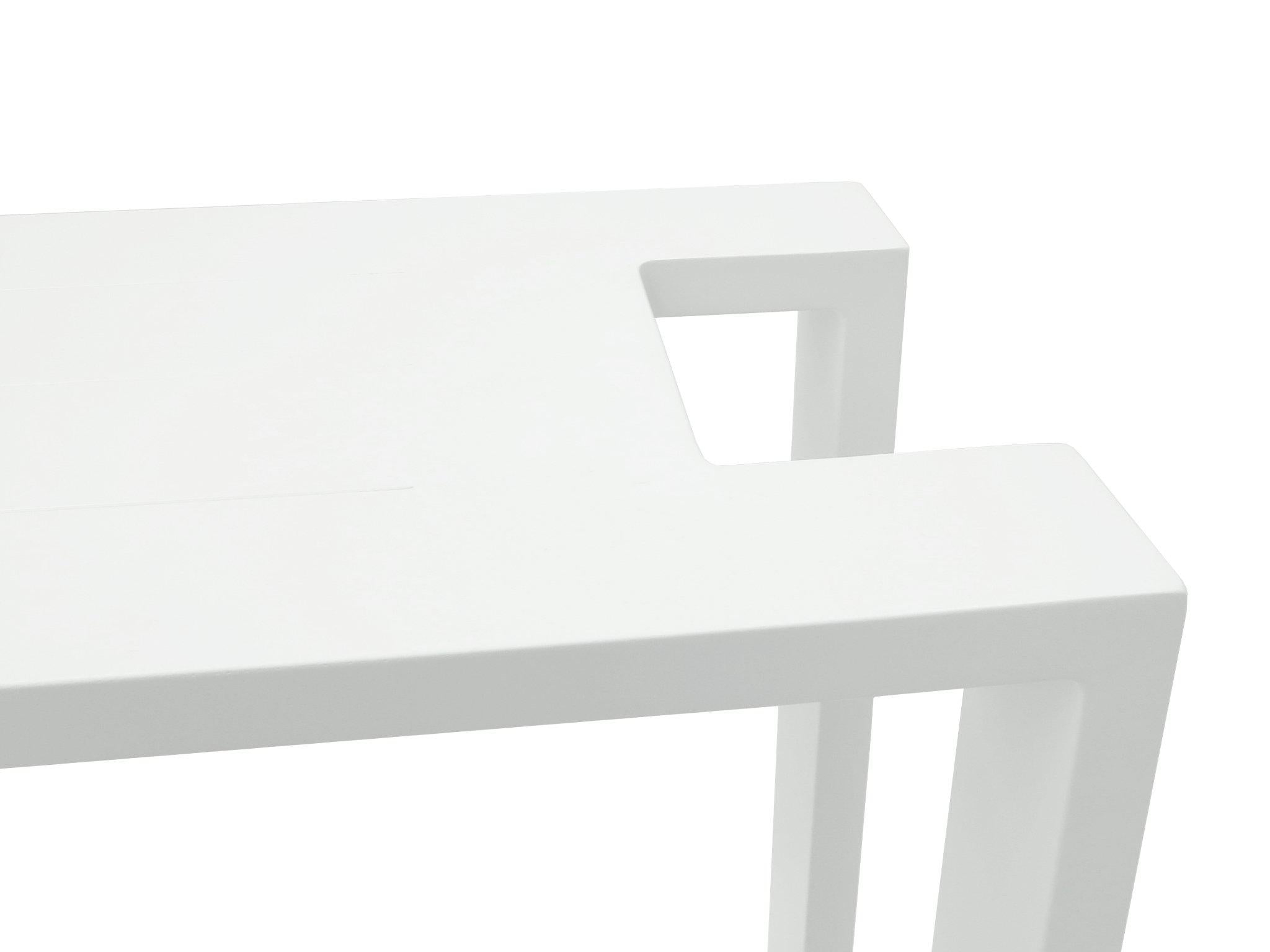 FurnitureOkay Manly Aluminium Outdoor Side Table — White