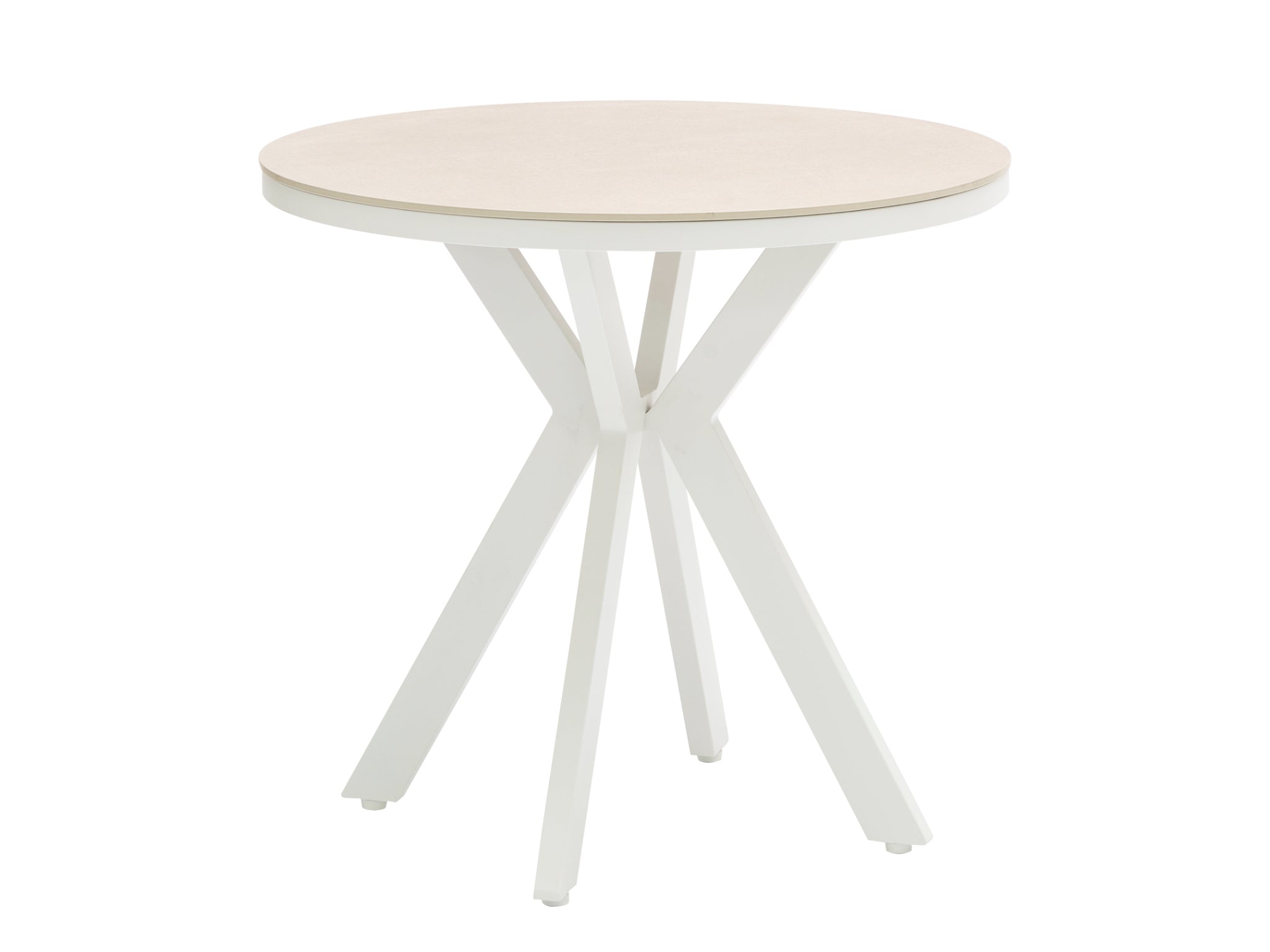 FurnitureOkay Marina-Capri 3-Piece Sintered Stone Outdoor Dining Setting — White