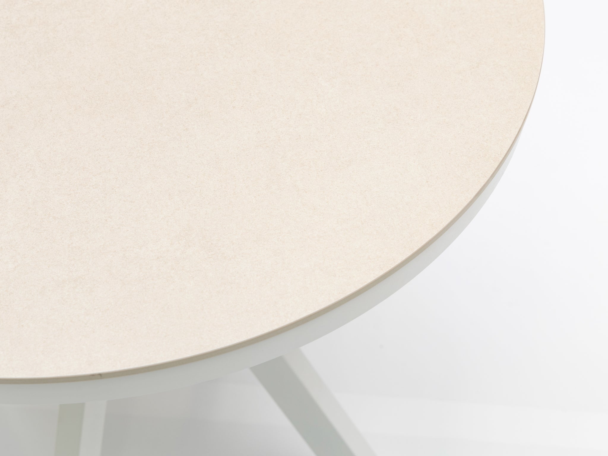 FurnitureOkay Marina-Capri 3-Piece Sintered Stone Outdoor Dining Setting — White