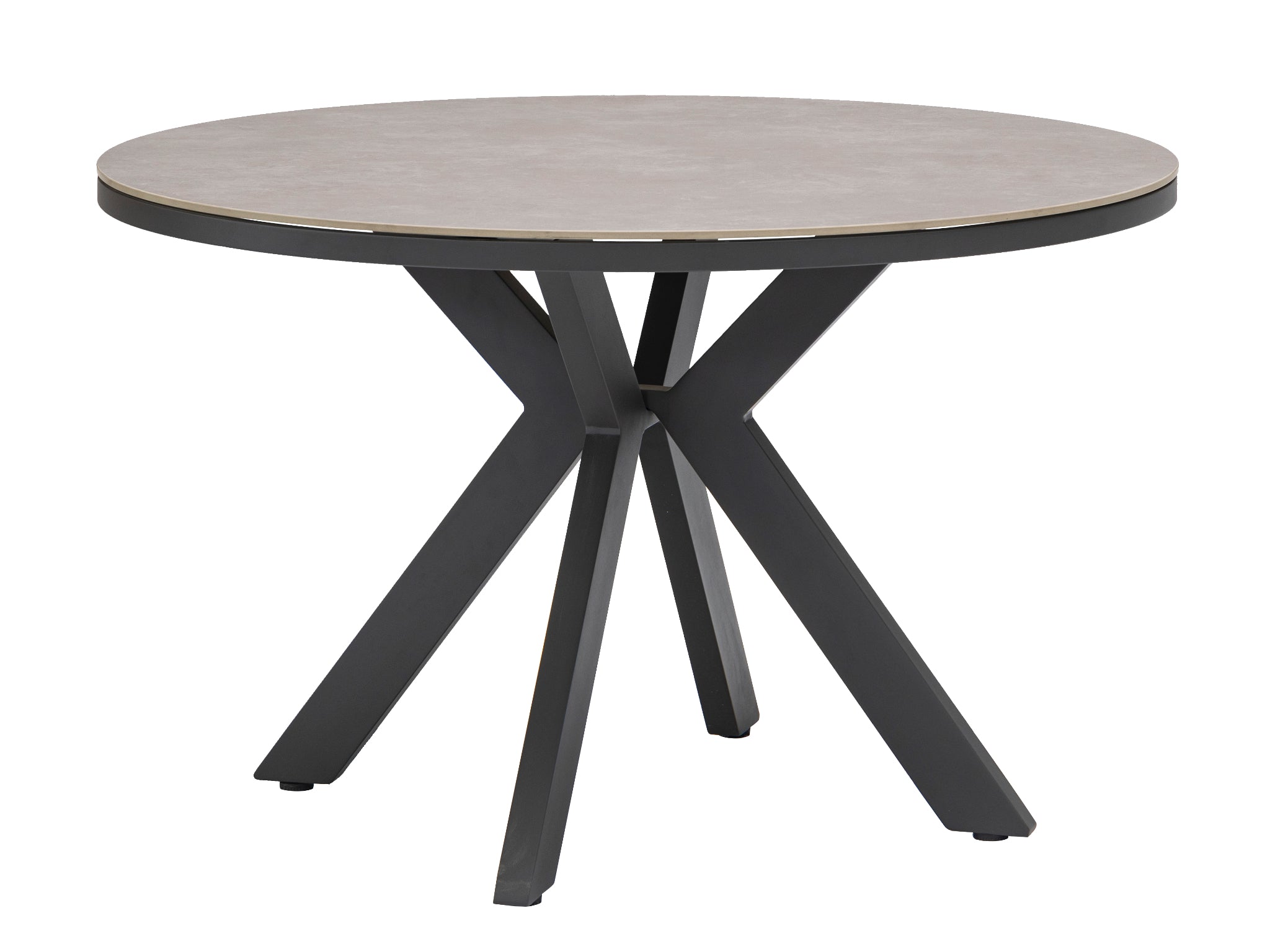 FurnitureOkay Marina-Capri 5-Piece Sintered Stone Outdoor Dining Setting — Charcoal