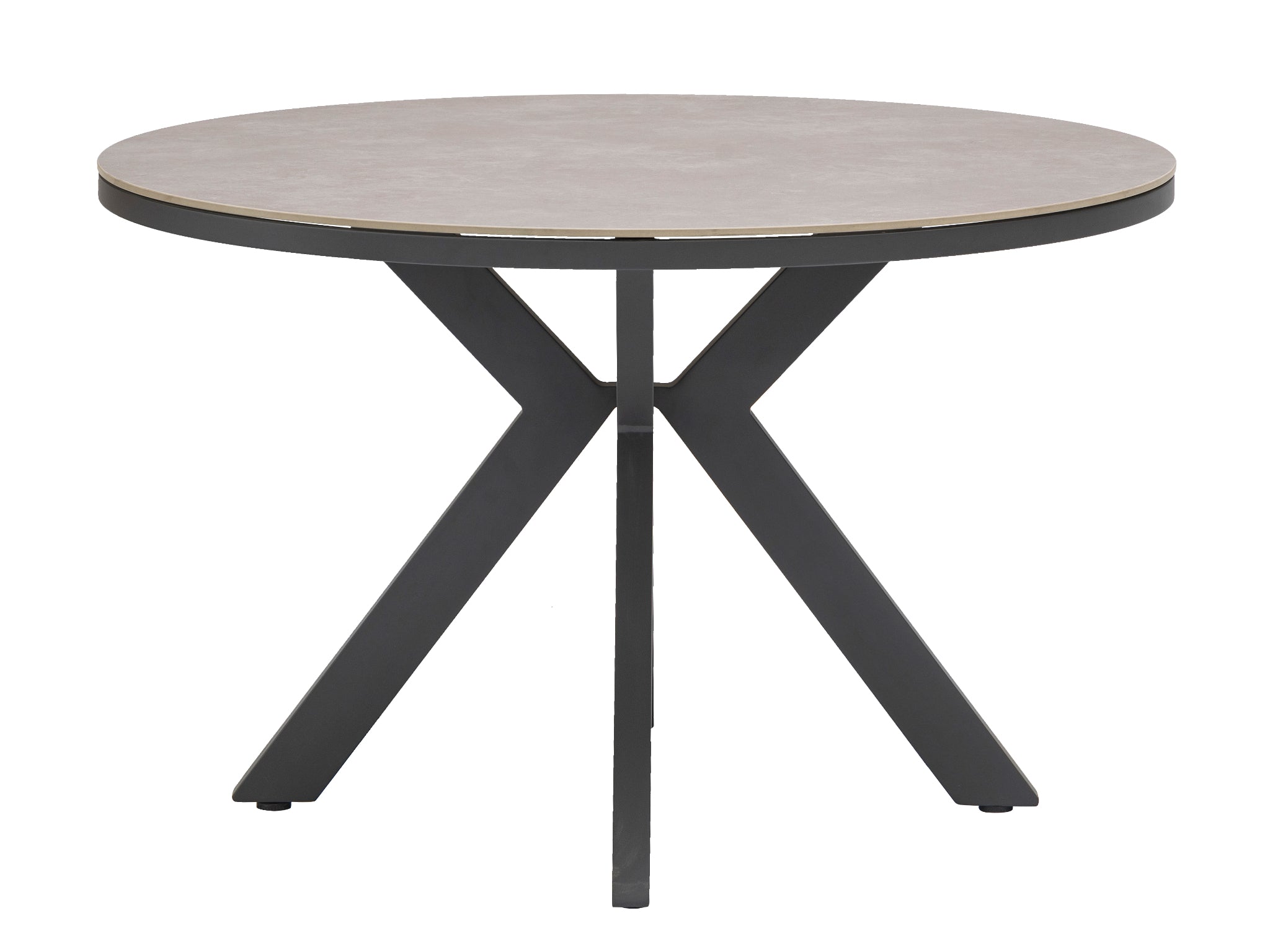 FurnitureOkay Marina-Capri 5-Piece Sintered Stone Outdoor Dining Setting — Charcoal