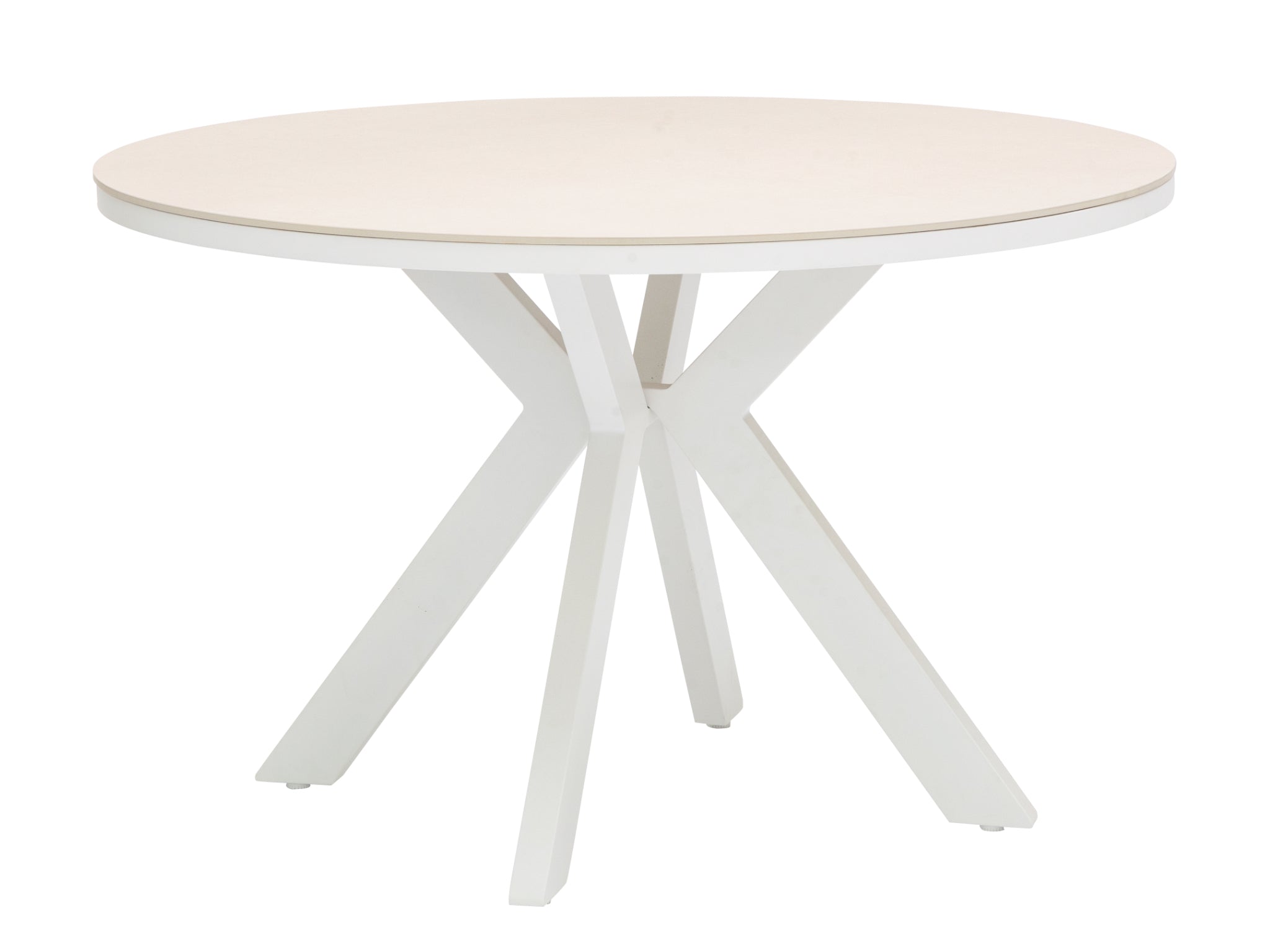 FurnitureOkay Marina-Capri 5-Piece Sintered Stone Outdoor Dining Setting — White