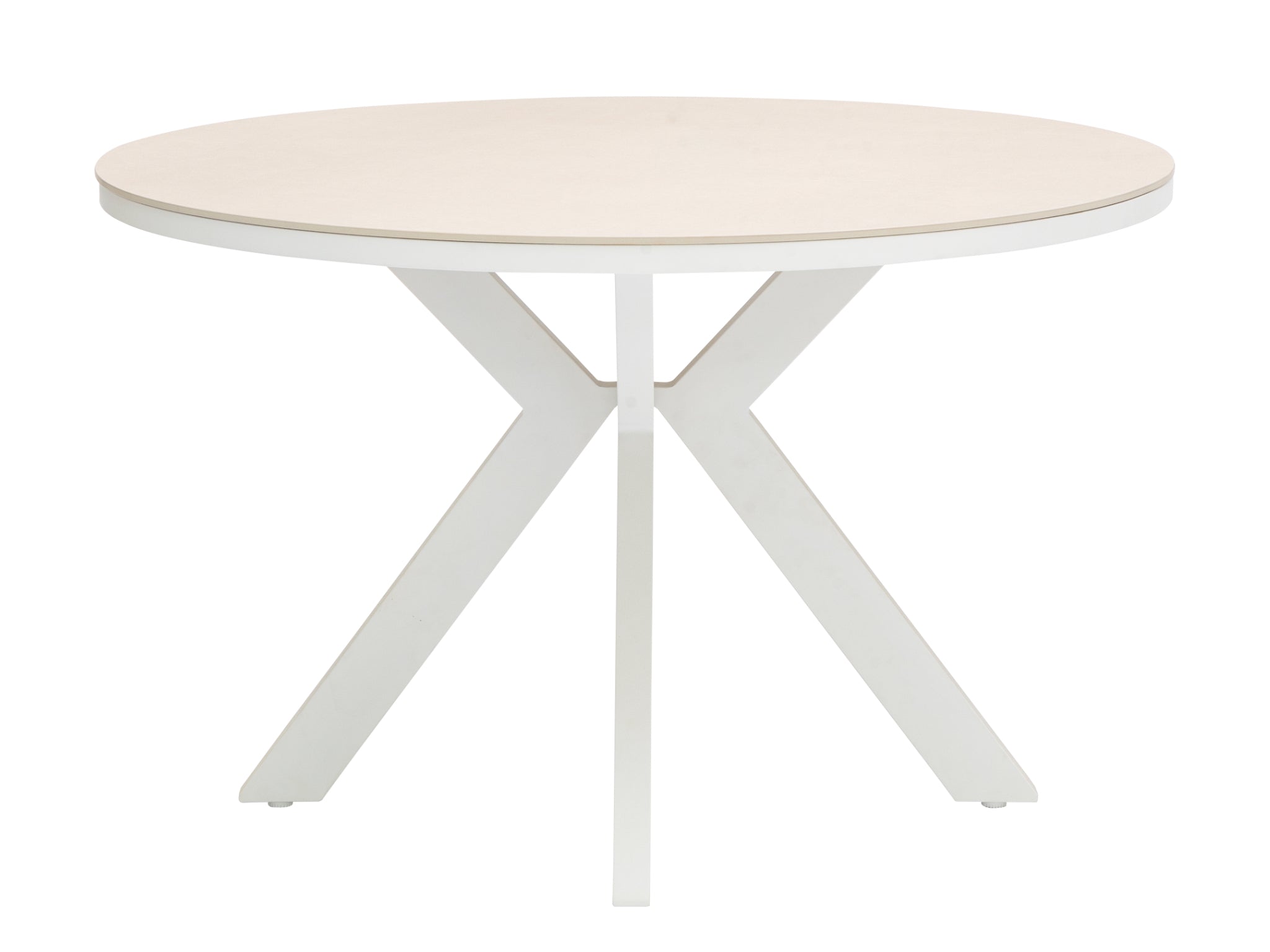 FurnitureOkay Marina-Capri 5-Piece Sintered Stone Outdoor Dining Setting — White