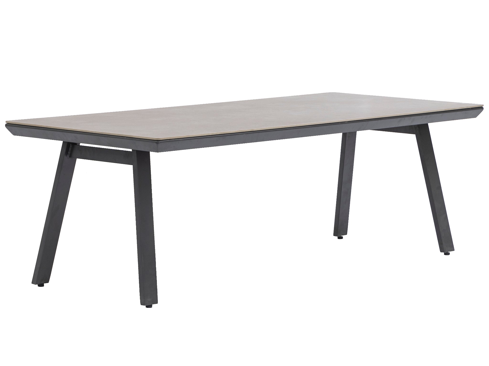 FurnitureOkay Marina-Capri 9-Piece Sintered Stone Outdoor Dining Setting — Charcoal