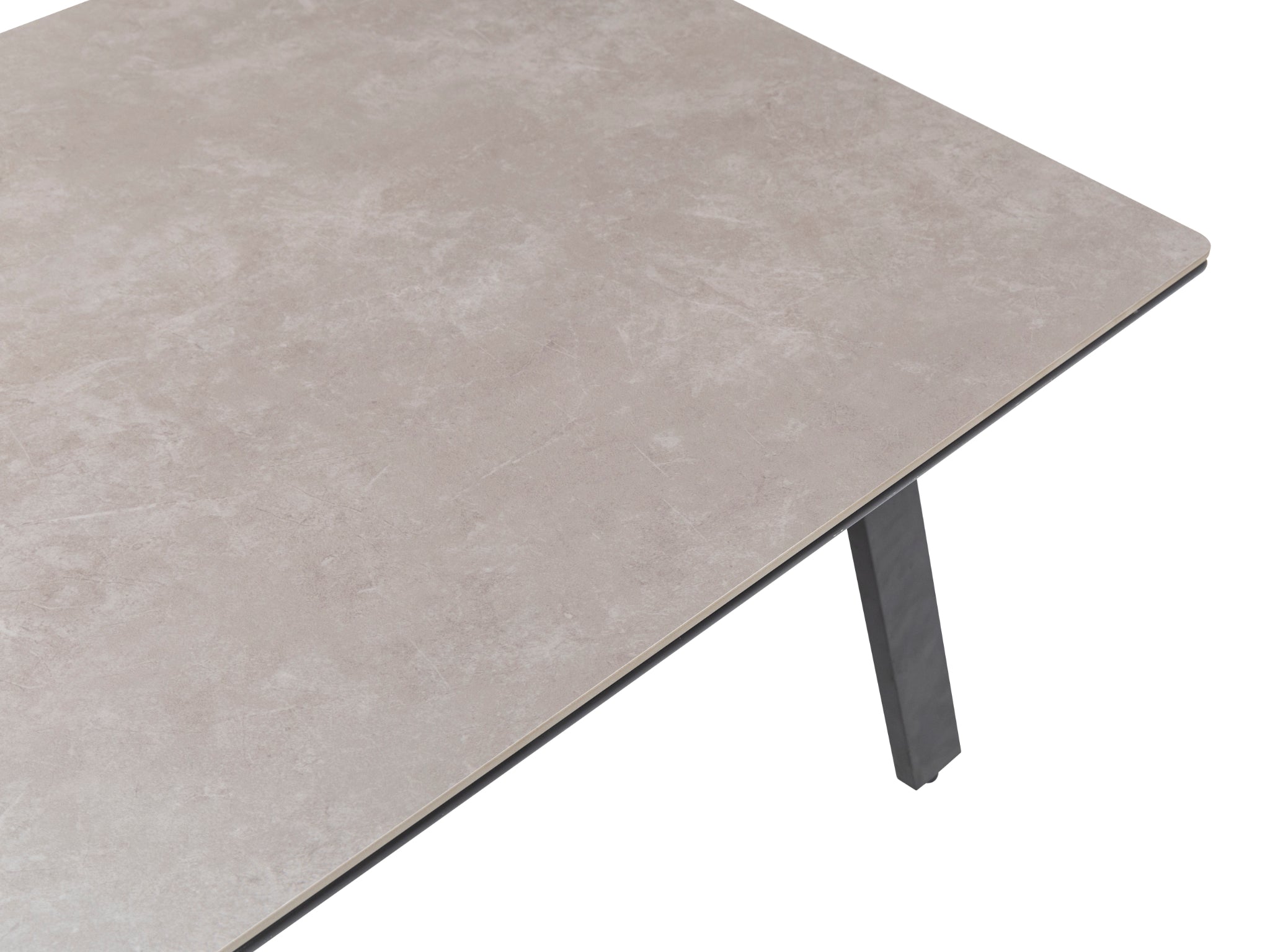 FurnitureOkay Marina-Capri 9-Piece Sintered Stone Outdoor Dining Setting — Charcoal