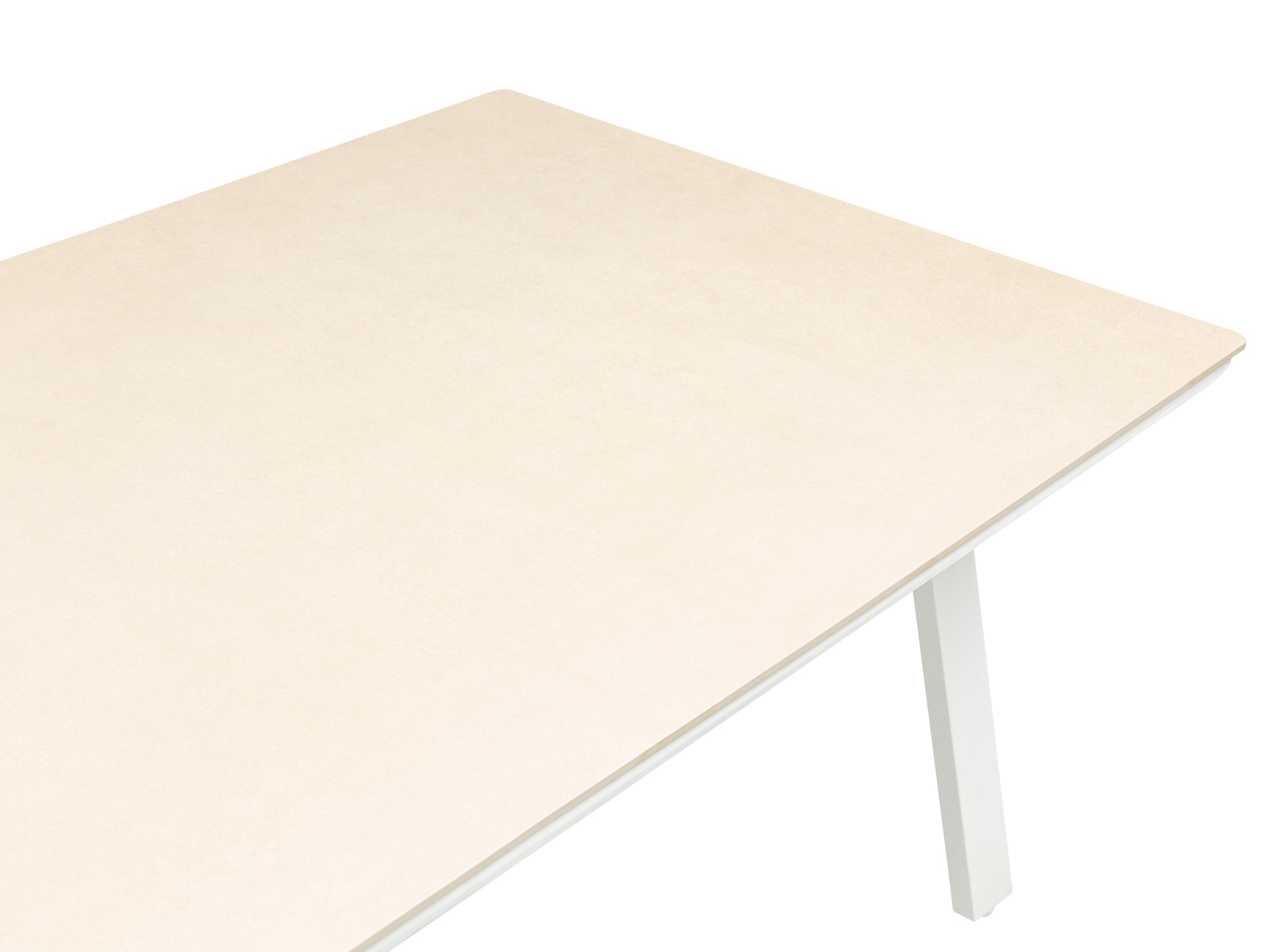 FurnitureOkay Marina-Capri 9-Piece Sintered Stone Outdoor Dining Setting — White