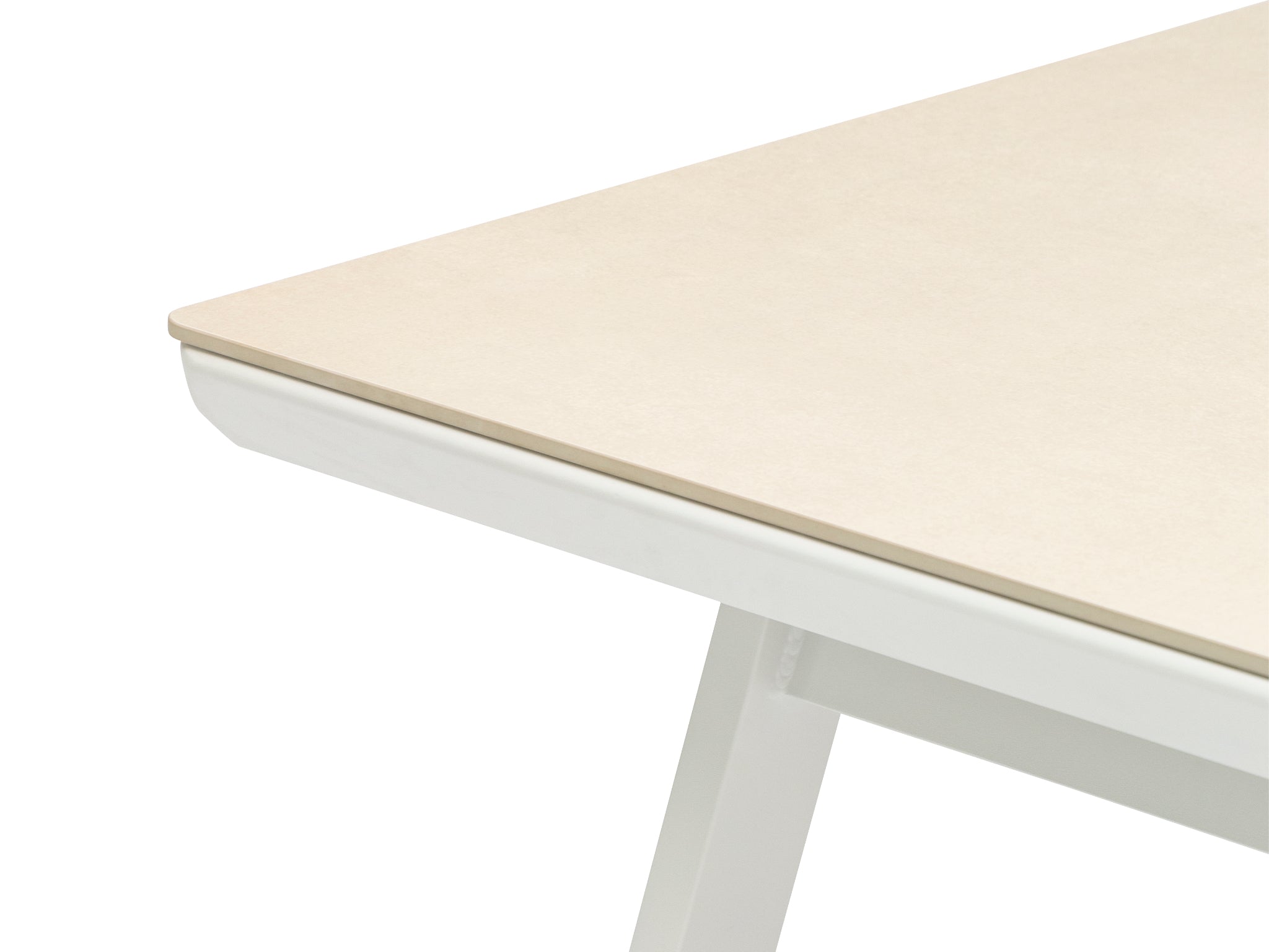 FurnitureOkay Marina-Capri 9-Piece Sintered Stone Outdoor Dining Setting — White