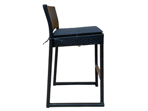 FurnitureOkay Milan Wicker Outdoor Bar Stool