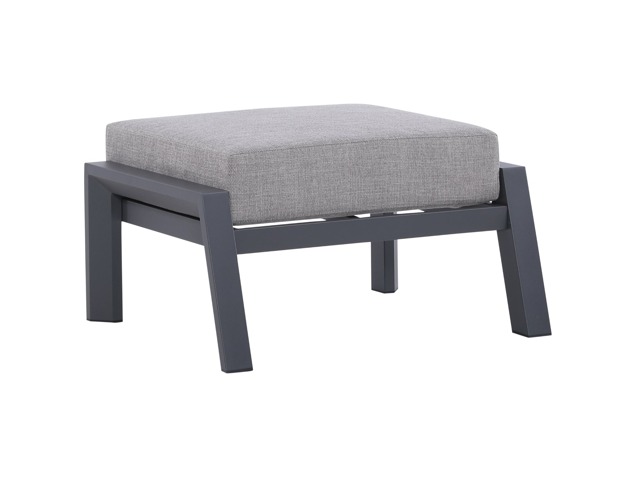 FurnitureOkay Mosman 7-Piece Aluminium Outdoor Modular Lounge Setting — Charcoal