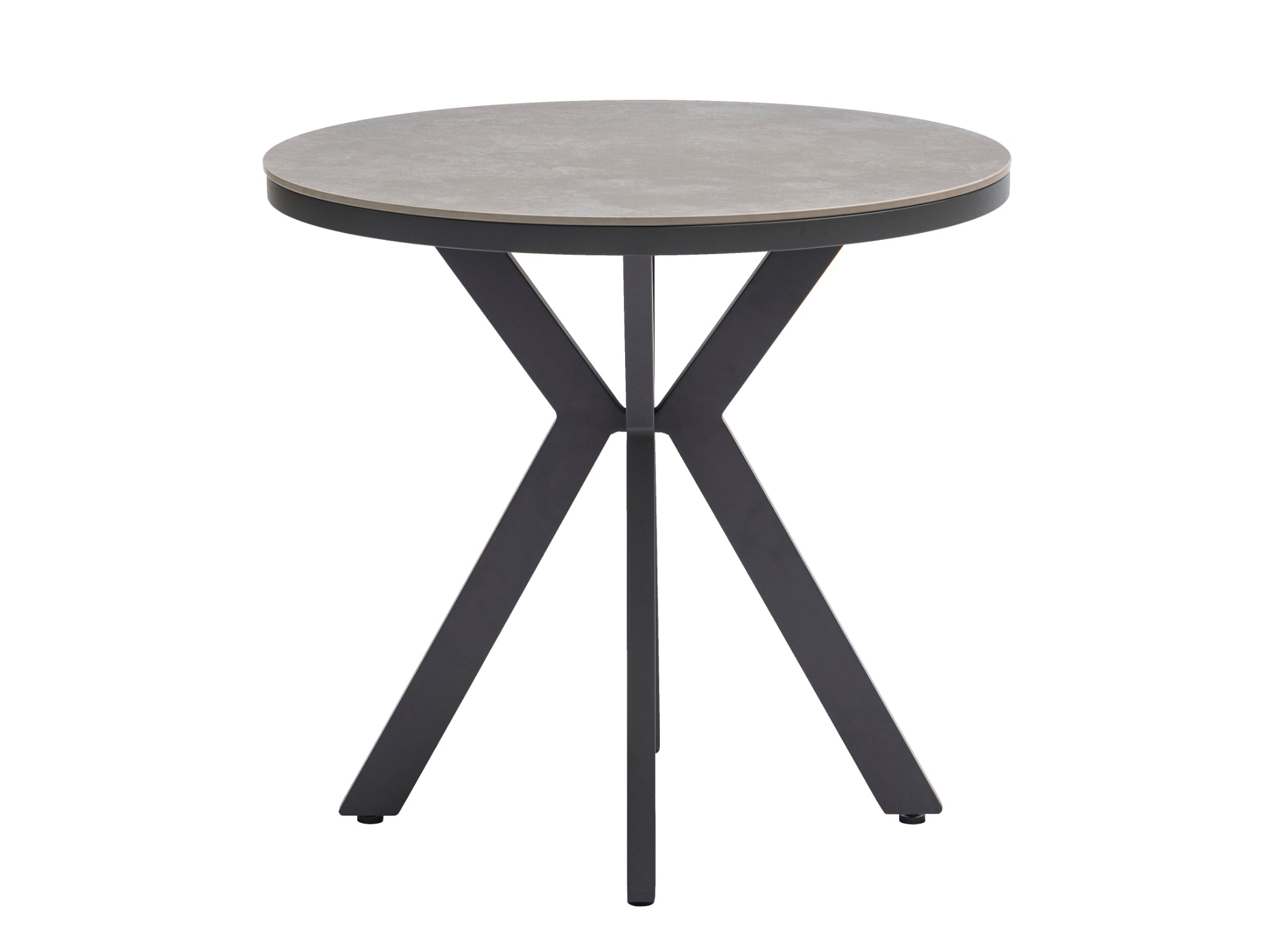 FurnitureOkay Marina-Capri 3-Piece Sintered Stone Outdoor Dining Setting — Charcoal