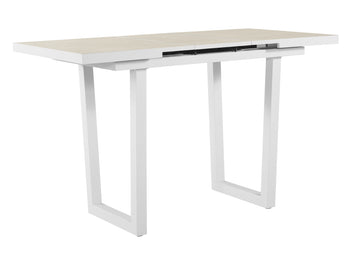 FurnitureOkay Bondi-Mosman 7-Piece Ceramic Outdoor Extendable Bar Setting — White