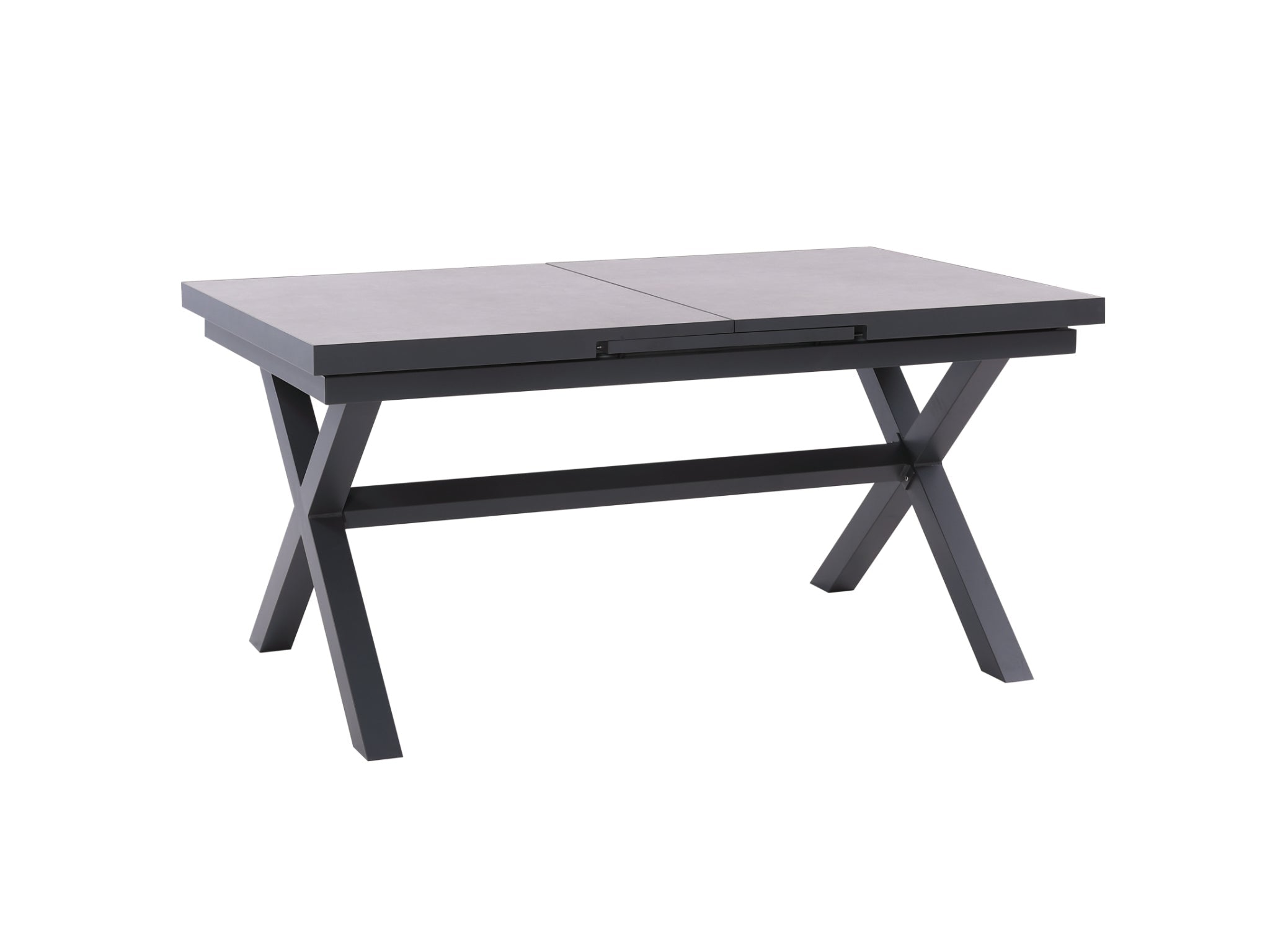 FurnitureOkay Mosman Ceramic Outdoor Extendable Dining Table (160/210x100cm) — Charcoal