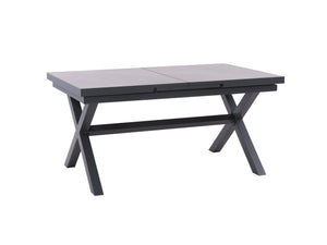 FurnitureOkay Mosman Ceramic Outdoor Extendable Dining Table (160/210x100cm) — Charcoal