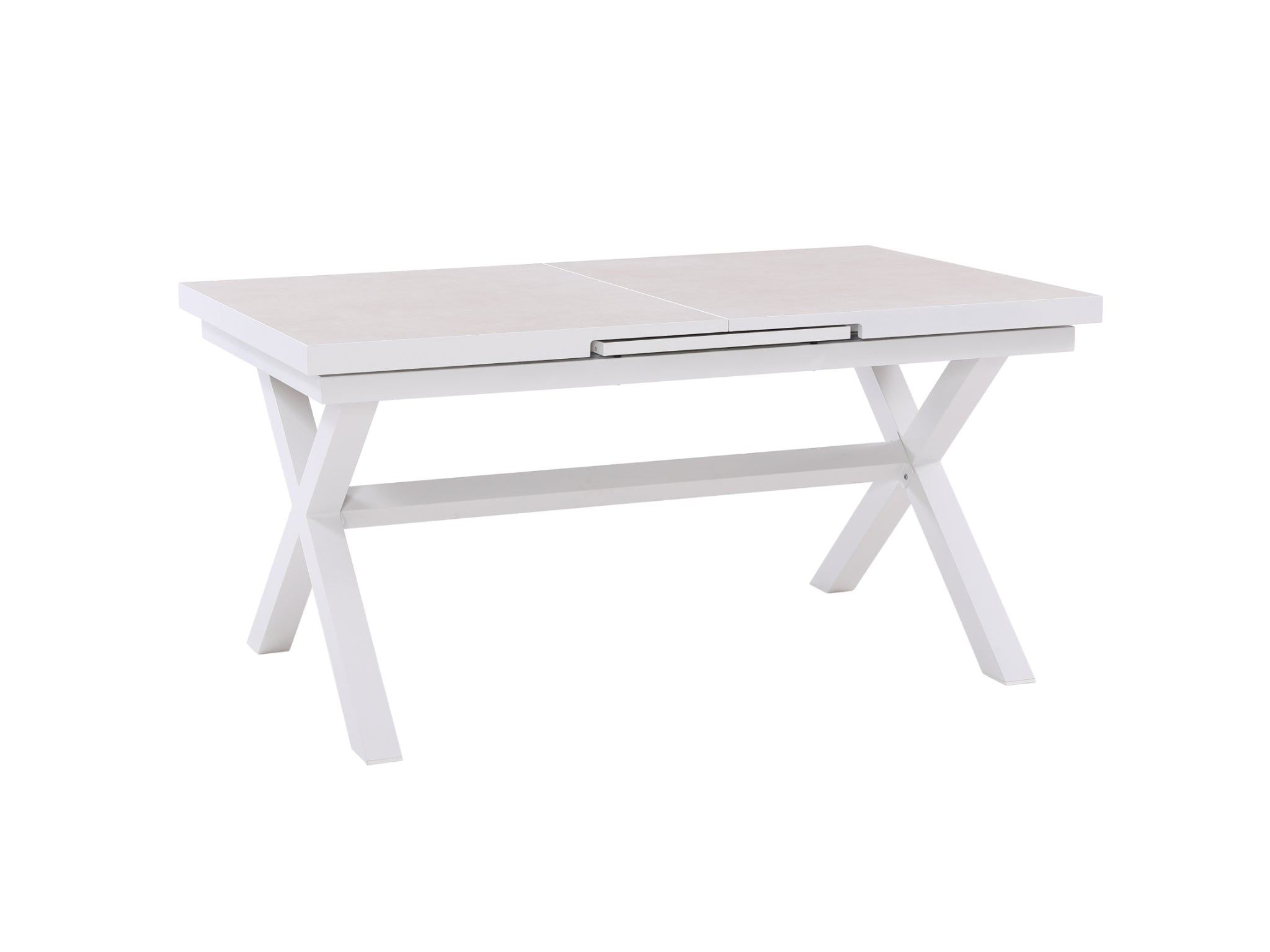 FurnitureOkay Mosman Ceramic Outdoor Extendable Dining Table (160/210x100cm) — White