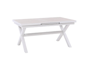 FurnitureOkay Mosman Ceramic Outdoor Extendable Dining Table (160/210x100cm) — White