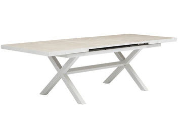 FurnitureOkay Mosman Ceramic Outdoor Extendable Dining Table (200/260x100cm) — White