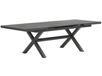 FurnitureOkay Mosman Sintered Stone Outdoor Extendable Dining Table (200/260x100cm) — Charcoal