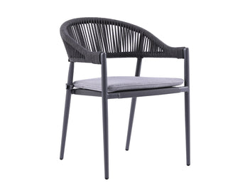 FurnitureOkay Nice-Mosman 9-Piece Ceramic Outdoor Extendable Dining Setting — Charcoal