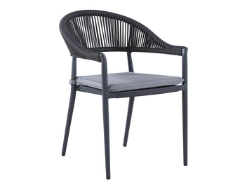 FurnitureOkay Nice-Mosman 9-Piece Ceramic Outdoor Extendable Dining Setting — Charcoal