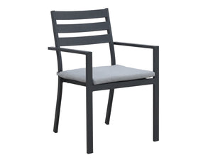 FurnitureOkay Noosa Aluminium Outdoor Dining Chair — Charcoal