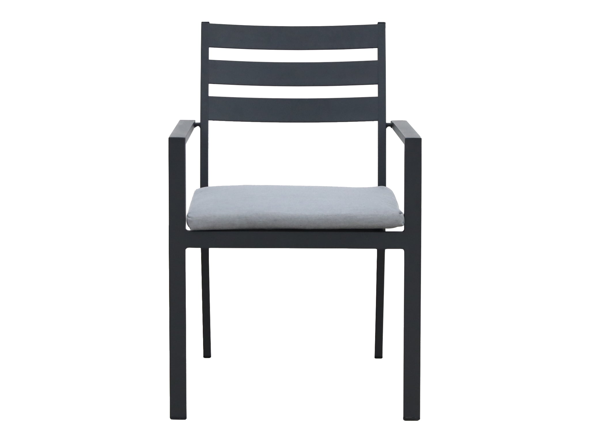 FurnitureOkay Noosa Aluminium Outdoor Dining Chair — Charcoal