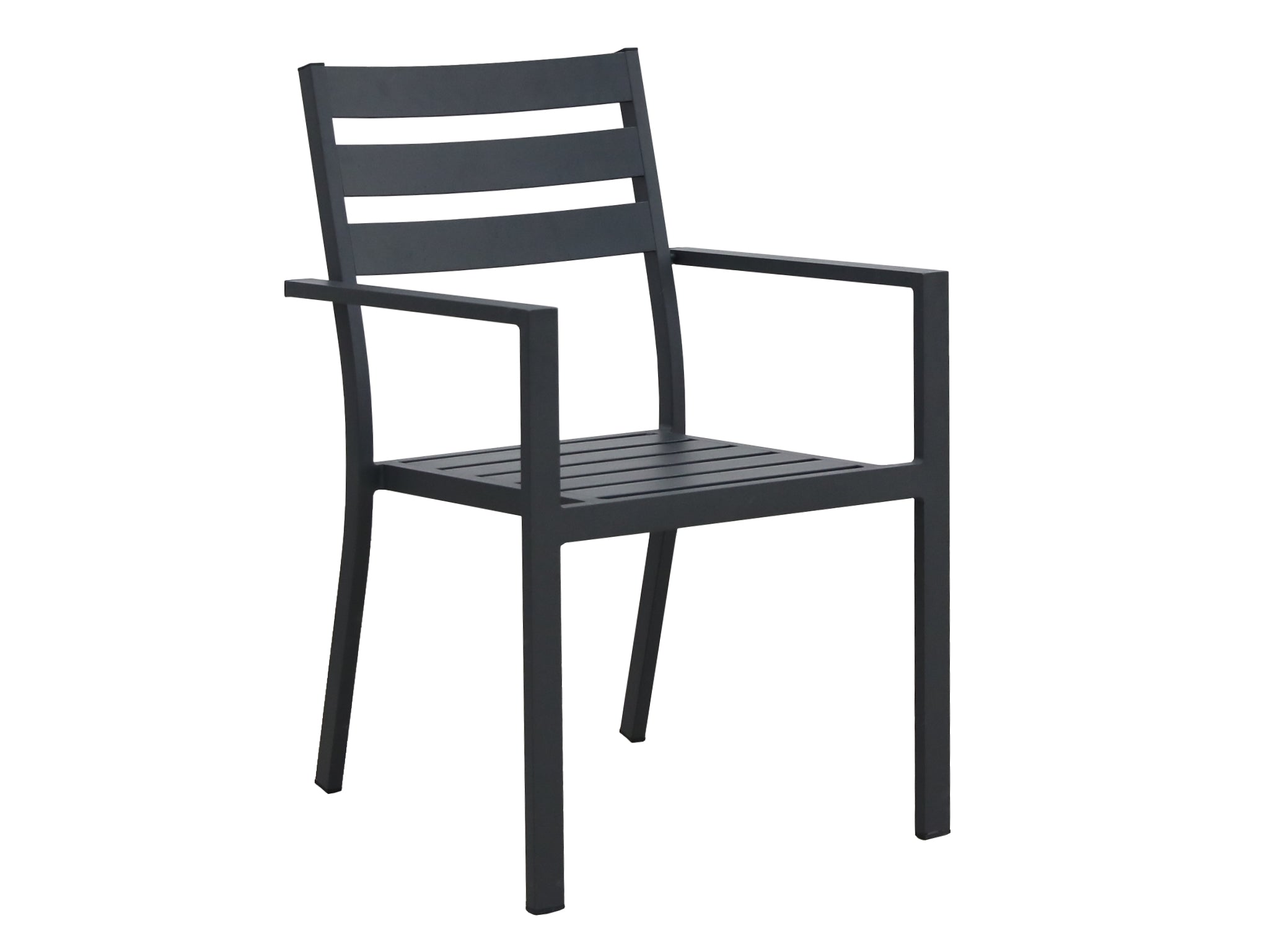 FurnitureOkay Noosa Aluminium Outdoor Dining Chair — Charcoal