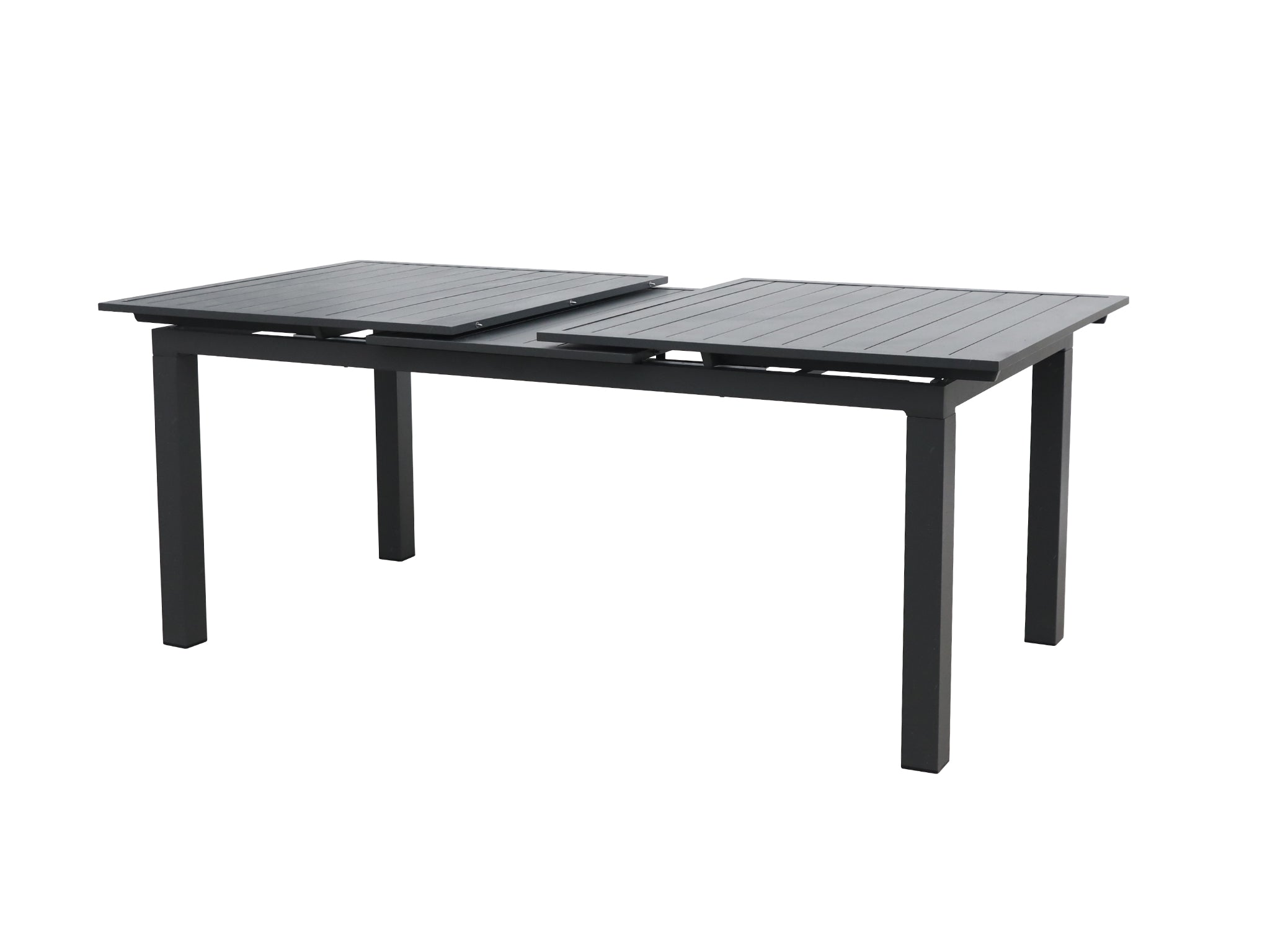 FurnitureOkay Noosa Aluminium Outdoor Extendable Dining Table (180-240x100cm) — Charcoal