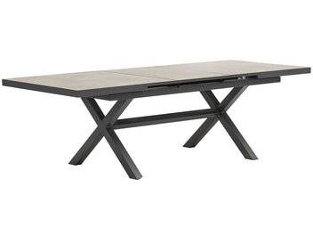 FurnitureOkay Richmond-Mosman 11-Piece Sintered Stone Extendable Outdoor Dining Setting