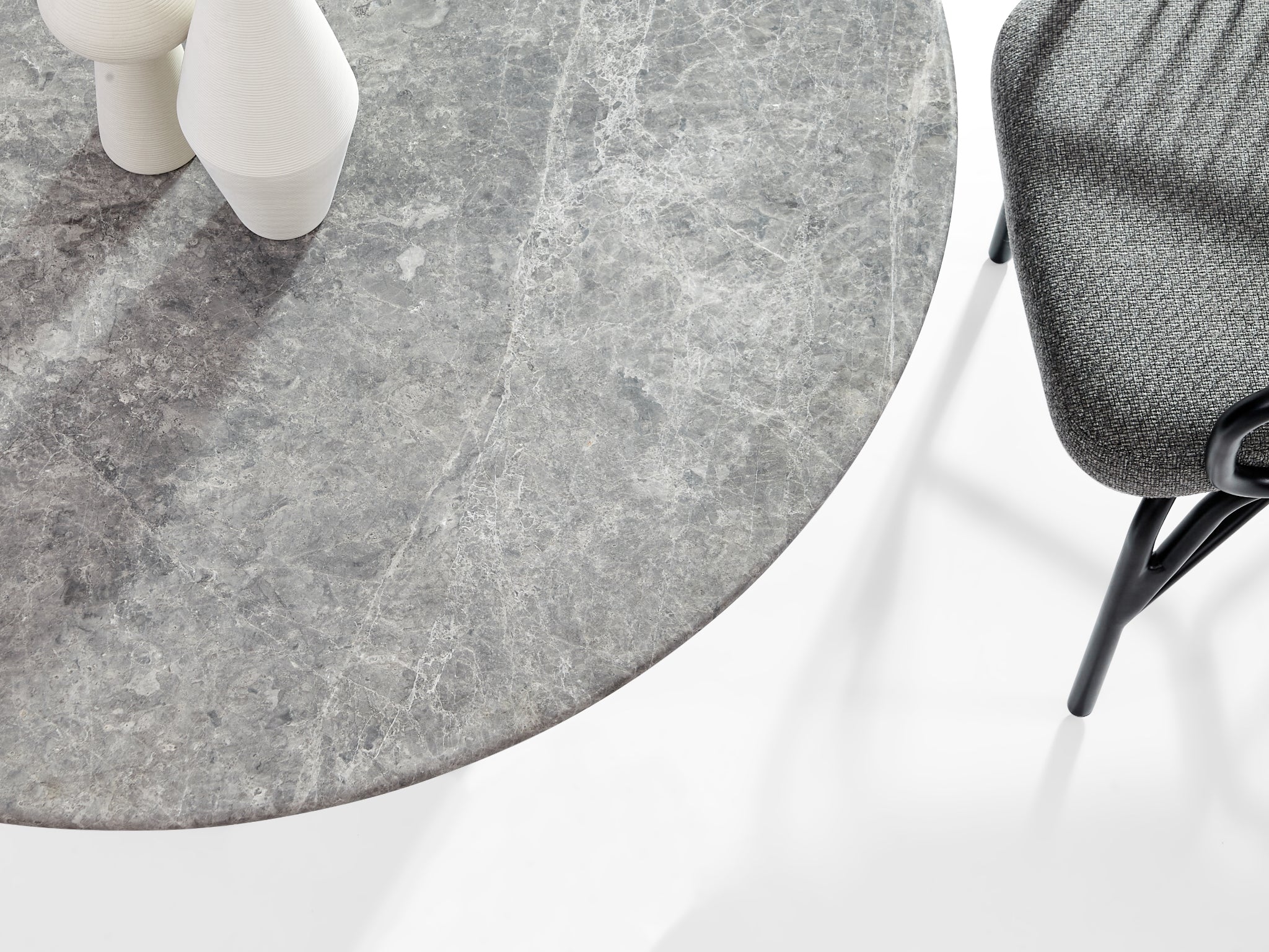 FurnitureOkay Roma Stone Outdoor Dining Table (120cm Round)