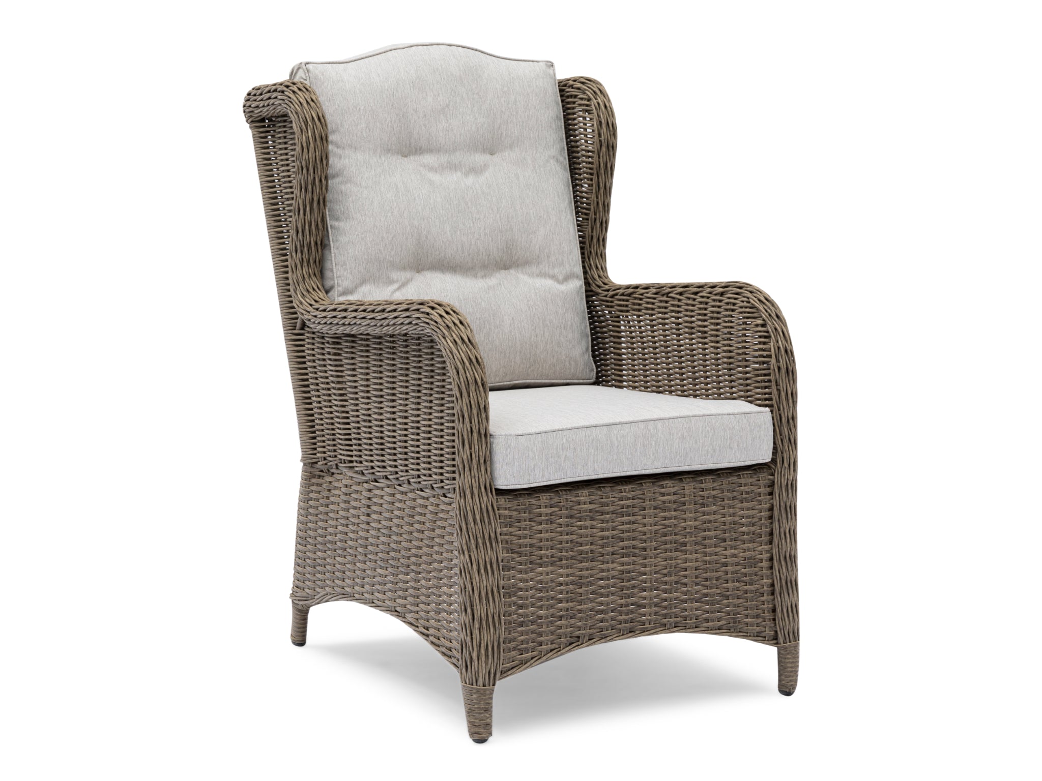 FurnitureOkay Rosebud 4-Piece Wicker Outdoor Balcony Setting — Brown