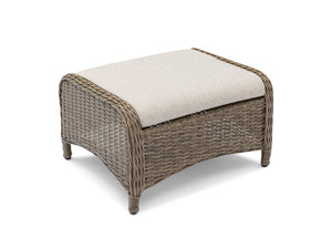 FurnitureOkay Rosebud 4-Piece Wicker Outdoor Balcony Setting — Brown