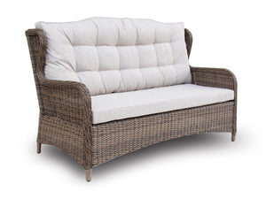 FurnitureOkay Rosebud Wicker Outdoor Sofa (3-Seater) — Brown