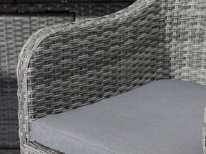 FurnitureOkay Santorini 5-Piece Wicker Outdoor Dining Setting