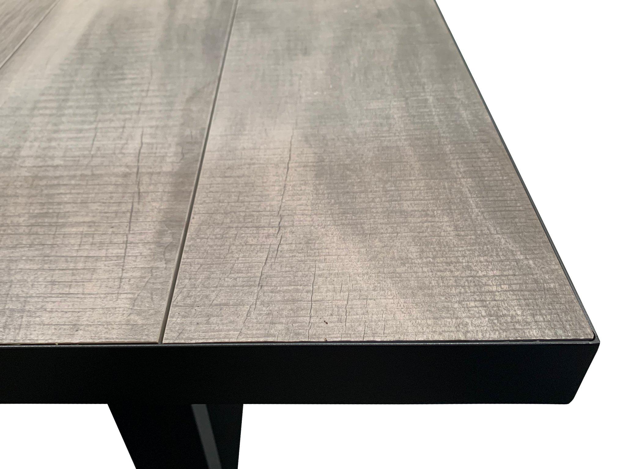 FurnitureOkay Sorrento Ceramic Outdoor Low Dining Table — Charcoal