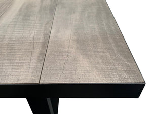 FurnitureOkay Sorrento Ceramic Outdoor Low Dining Table — Charcoal