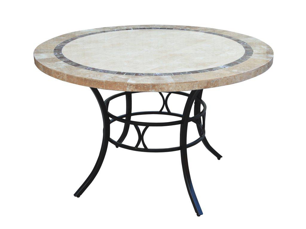 FurnitureOkay Stone Outdoor Dining Table (120cm Round)