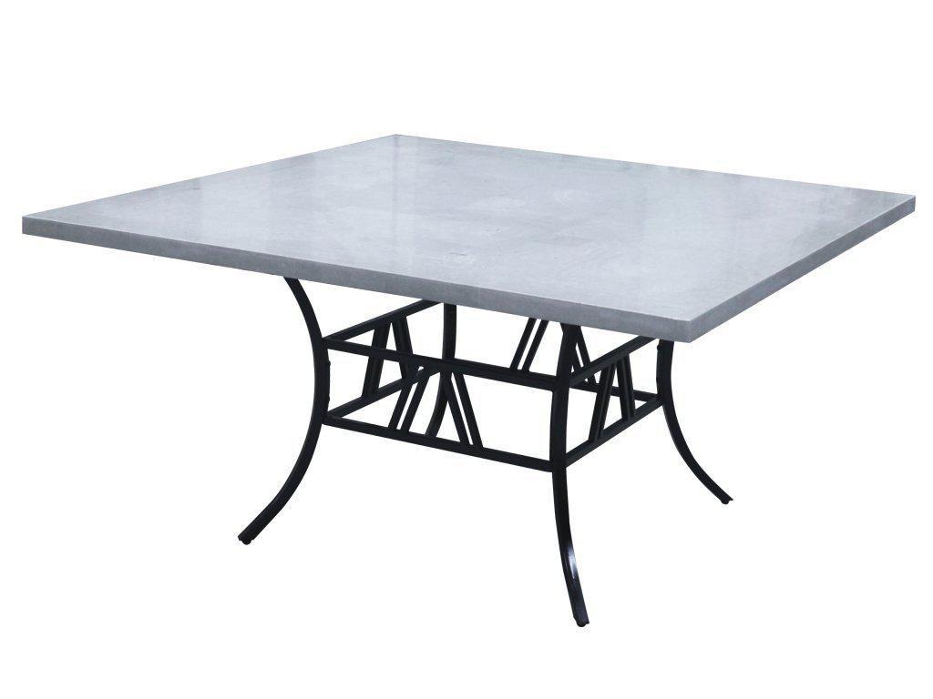 FurnitureOkay Stone Outdoor Dining Table (150x150cm) — Grey