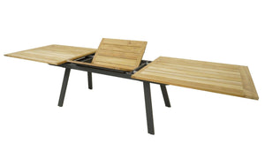 FurnitureOkay Teak Outdoor Extendable Dining Table (240-320x100cm)