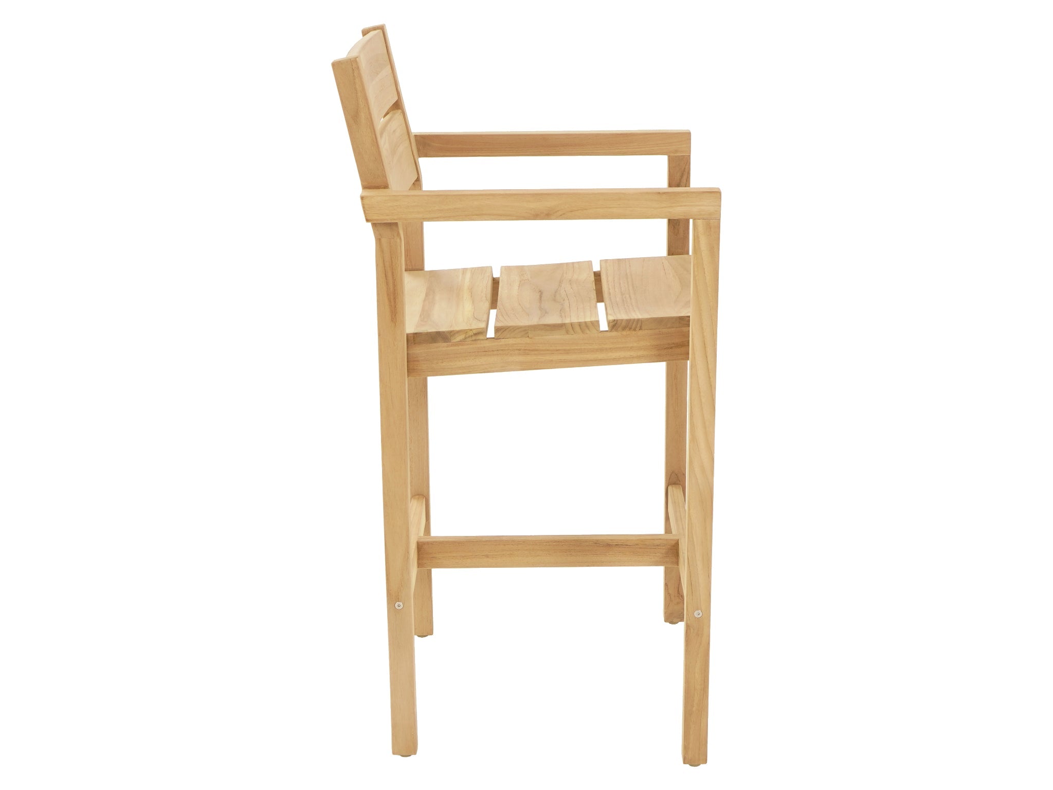 FurnitureOkay Tulsa Teak Outdoor Bar Stool