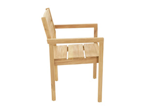 FurnitureOkay Tulsa Teak Outdoor Dining Chair