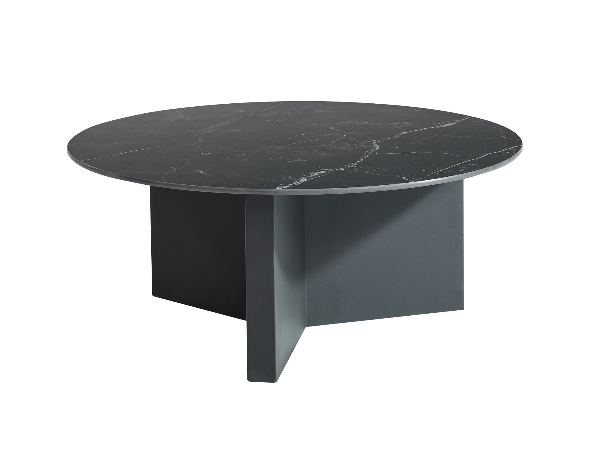 FurnitureOkay Vegas Sintered Stone Outdoor Coffee Table (90cm Round)