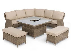 FurnitureOkay Winchester 6-Piece Wicker Outdoor Modular Lounge Setting (Square)