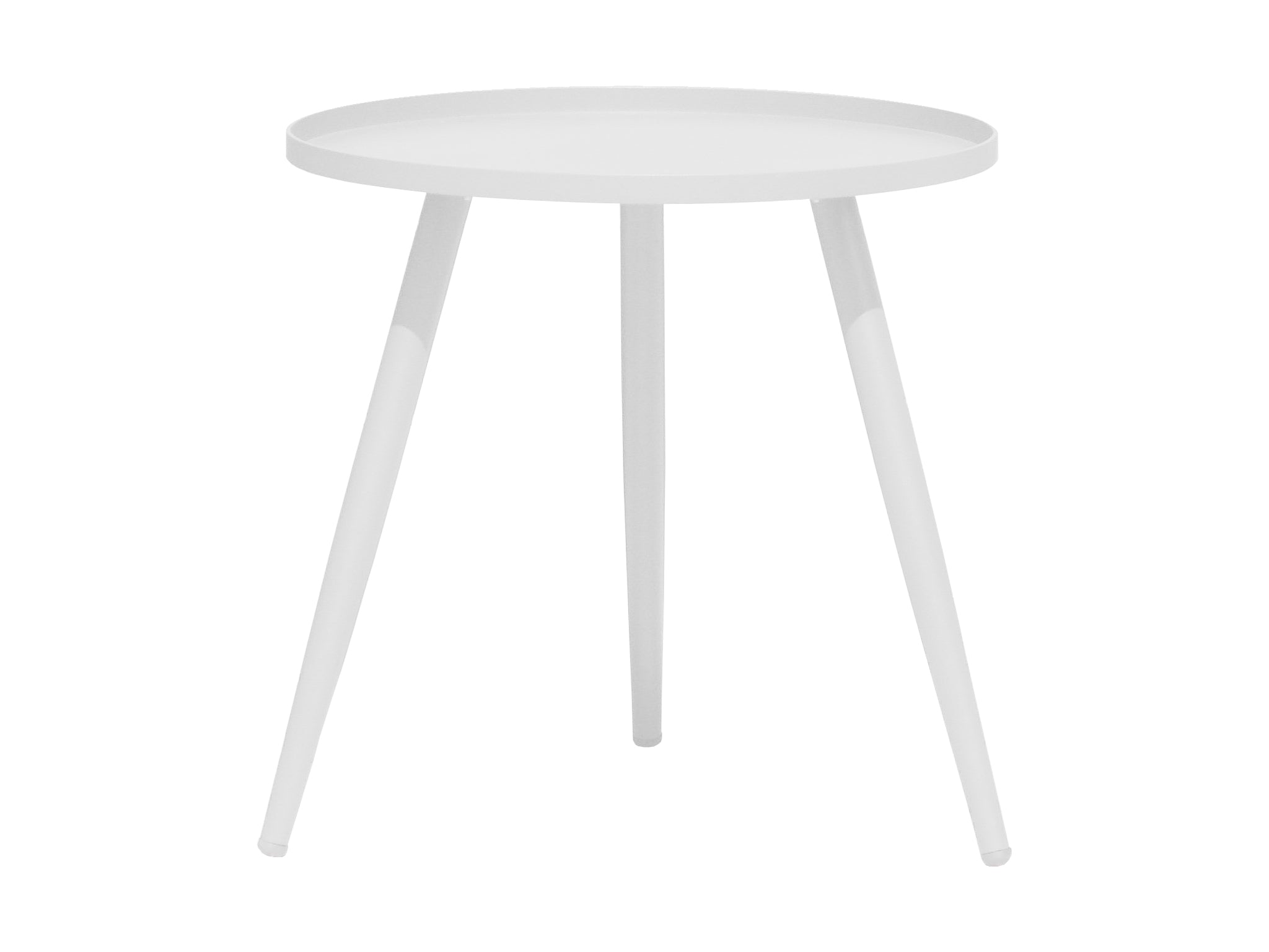 FurnitureOkay Yea Steel Outdoor Side Table Set — White