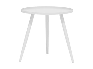 FurnitureOkay Yea Steel Outdoor Side Table Set — White