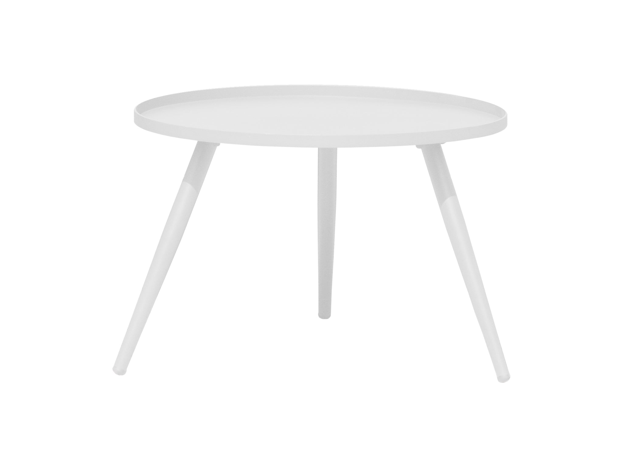 FurnitureOkay Yea Steel Outdoor Side Table Set — White