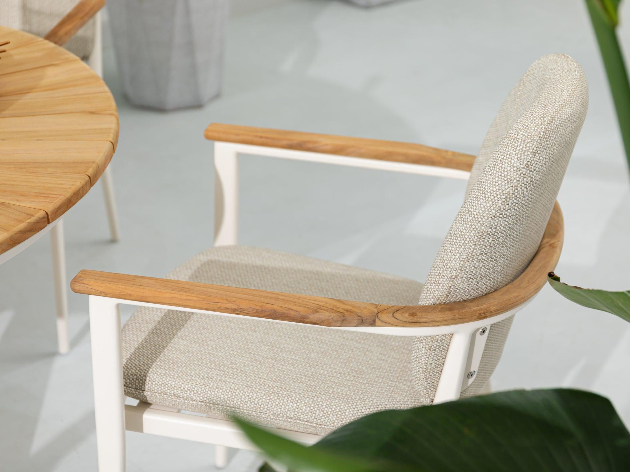 SIMPO Atlanta Outdoor Dining Chair — White