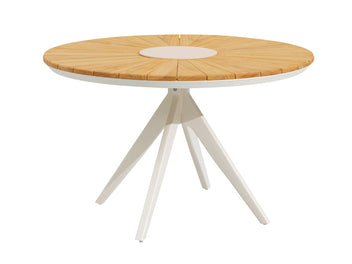 SIMPO Atlanta Outdoor Dining Table (120cm Round) — White